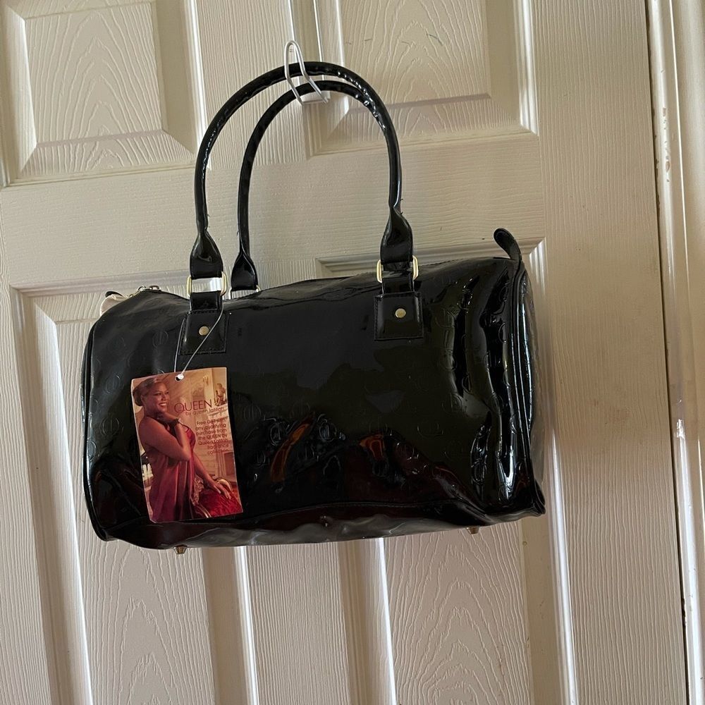 Nwtqueen By Queen Latifah Black Embossed Logo Tote Bag